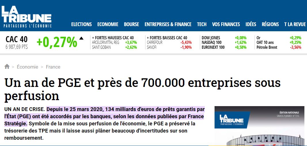 LE PGE saigne les entreprises et enrichit les banques privées